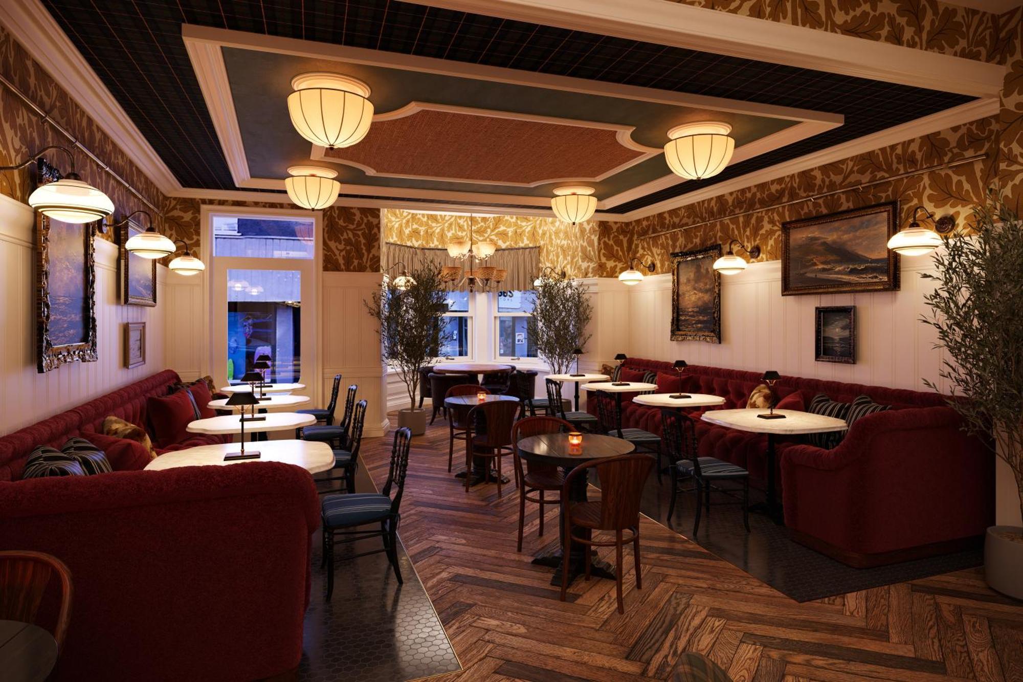 Portrush Adelphi Hotel Exterior foto Interior of the restaurant